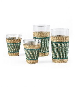 Panier organisateur pour verres à boire en jacinthe, fait main, pour la décoration et l'agencement de la salle à manger - Product Image 1