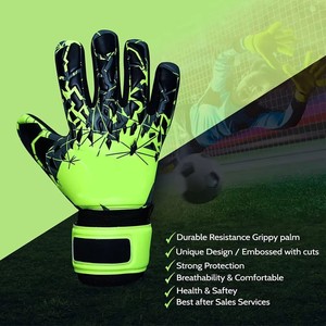 Match Grip Youth Adult Goalkeeper Gloves Latex Palm Finger Protection Soccer Goalie Gloves <b>Custom</b> <b>Logo</b> OEM - Product Image 2
