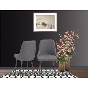 Set di 2 Sedie da Pranzo Moderne Oslo in Tessuto Grigio, Chic e Eleganti per il Tuo Spazio Pranzo - Product Image 2