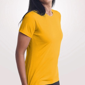 T-shirts d'été personnalisés en polycoton pour femmes, respirants, décontractés, vierges, OEM, à manches courtes, style streetwear, vente en gros - Product Image 5