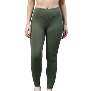 Pantalones de Yoga de Cintura Alta y Corte Ajustado para Mujer, Hechos con Bambú y Algodón, con Bolsillo, Ropa Deportiva Orgánica y Sostenible - Product Image 1