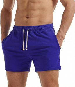 Shorts d'été pour hommes en coton, tissu doux, taille élastique, décontractés, confortables, légers, pour la gym, le sport, la course à pied, la plage - Product Image 1