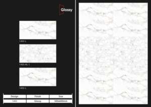 Azulejos de Porcelana con Acabado Brillante Contemporáneo, 300X600MM, Material para Interiores a Gran Escala, Diseñado para Residencias Sofisticadas - Product Image 3