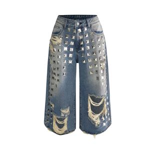 Pantalones Vaqueros Anchos Y2K Personalizados para Hombre con Gráfico de Pantera, Brillantes con Pedrería, Estampado por Sublimación, Estilo Baggy, Vaqueros Holgados de Streetwear - Product Image 3