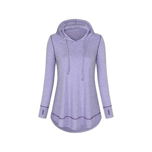 Hoodie surdimensionné à épaules tombantes personnalisé, 1 pièce, long, tricoté, à capuche, motif uni, pour l'automne - Product Image 3