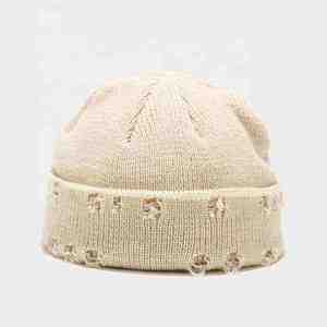 Bonnet d'hiver unisexe en tricot chaud, style délavé avec revers roulé, doux et extensible, bonnet ajusté, logo personnalisé, streetwear, bonnet d'hiver - Product Image 5