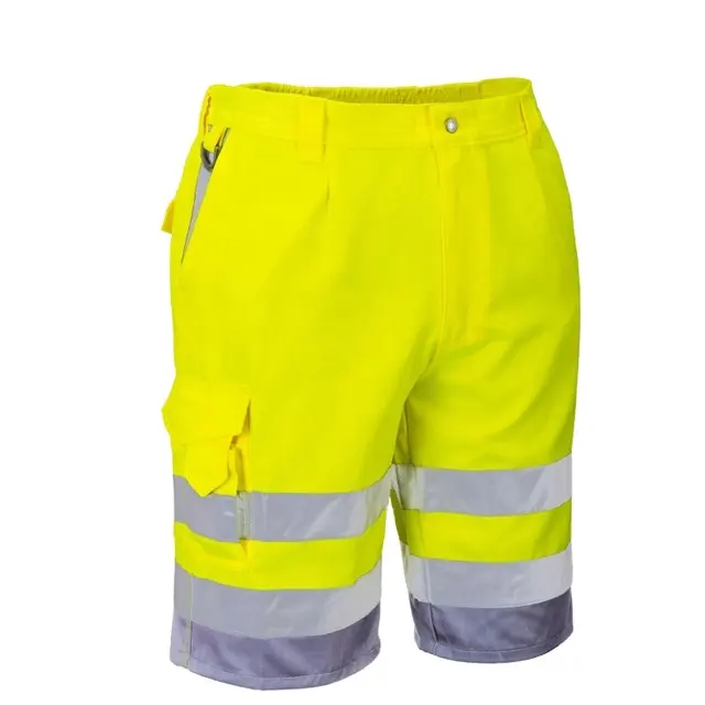 Fluorescent and with reflective tapes Two-toned shorts for mens