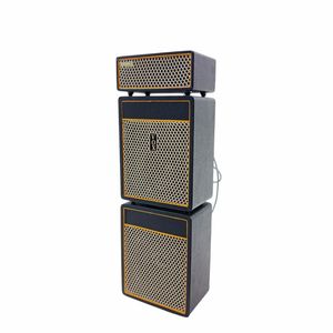 Mini haut-parleur Bluetooth au design vintage, revêtement en bois MDF, cuir synthétique argenté V-ox - Product Image 1