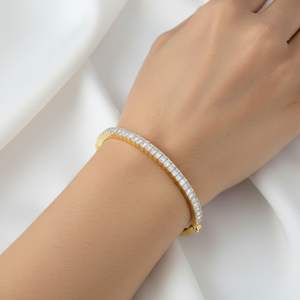 Brazalete de Diamantes con Corte Esmeralda de 3.50 CTW - Product Image 6