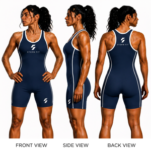 Combinaison de lutte personnalisée pour femmes, ajustée, en spandex et polyester, anti-transpiration, vêtements de sport pour adultes, combinaison de lutte - Product Image 1