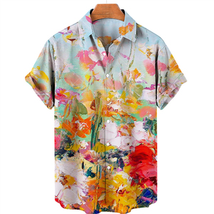 Camisa Hawaiana con Cuentas, Diseño de Calavera con Impresión Digital 3D, Corte Holgado, Tallas Grandes para Hombre - Product Image 1