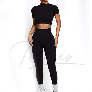 Nouveauté : Ensembles de yoga et fitness 2 pièces pour femmes, vente en gros, personnalisables avec logo, pour l'extérieur et la salle de sport - Product Image 3