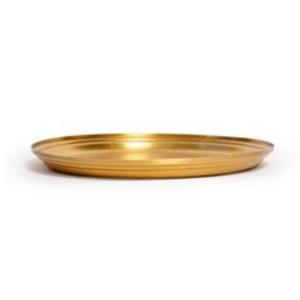 Plateau en aluminium antique, plat de service vintage, vaisselle décorative en métal pour la maison traditionnelle, restaurant, hôtel, cuisine, salle à manger - Product Image 3