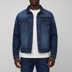 Customized Men Denim <b>Jacket</b> Outdoor Casual 100%cotton Turn-down Collar Stone Wash Work Out Jean <b>Jacket</b> for Men - Product Image 4