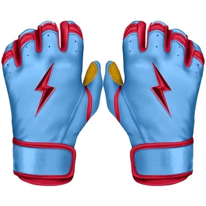 Gants de frappeur de baseball professionnels en cuir pour hommes et femmes, respirants, qualité supérieure, forte adhérence, fermeture auto-agrippante, marque personnalisée - Product Image 1