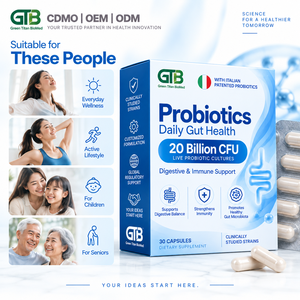 Complément Probiotique OEM ODM Marque Privée 20 Milliards de UFC Multi-Souches Soutien Digestif Santé Intestinale Gélules Végétales Fabriqué à Taïwan - Product Image 4