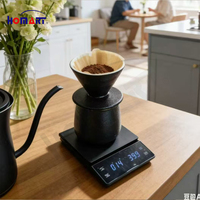 Set Dripper Kopi Keramik Hitam Bentuk Kerucut yang Dapat Dilepas, Pembuat Kopi Pour-Over Tekstur Batu, Logo Kustom Bunga, Untuk Penggunaan Kafe, Gaya Klasik