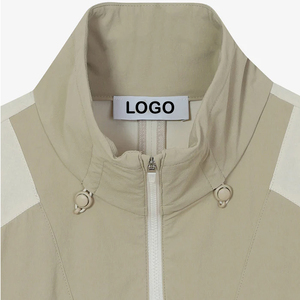 Chaqueta Cortavientos Personalizada para Mujer con Cuello Alto, Ligera, Transpirable, Resistente al Viento, Tejida, Informal para Exteriores, para Todas las Estaciones - Product Image 4