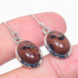 Handmade Genuine Obsidian <b>Earrings</b> 925 <b>Solid</b> Sterling <b>Silver</b> Natural Gemstone Jewelry For Women Gift - Product Image 4