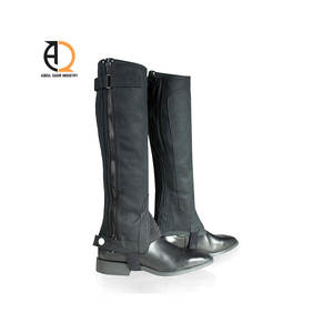 High Quality Men's English Western Style Horse Riding <b>Half</b> <b>Chaps</b> - Product Image 6