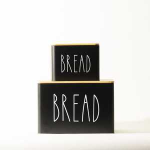 Contemporary Metal Bread Box Stylish Food <b>Storage</b> <b>Container</b> <b>for</b> <b>Kitchen</b> Countertop Pantry and Home Use - Product Image 2