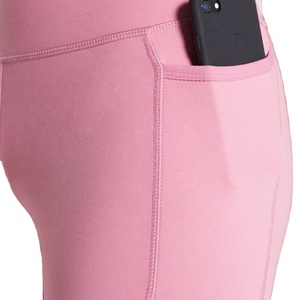 High Waist Pink Leggings Full Length Seamless Knitted Stretch Sporty <b>Tummy</b> <b>Control</b> Shapewear Compression Breathable Soft - Product Image 5