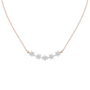 Collier pendentif de luxe plaqué or 14 carats avec triple halo de diamants taille émeraude, bijou délicat pour femme, idéal pour anniversaire et mariage (trio) - Product Image 3