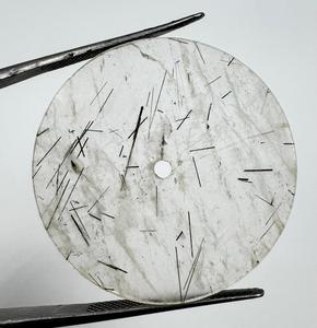 Natural Black rutile White Watch Dial 24.5 mm 0.8 mm Thickness Polished Watch <b>Face</b> Rajasthan - Product Image 2