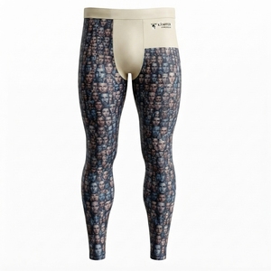 Leggings confortables pour hommes, tissu respirant et anti-humidité, design moderne pour la salle de sport, les voyages et les activités de fitness en plein air - Product Image 1