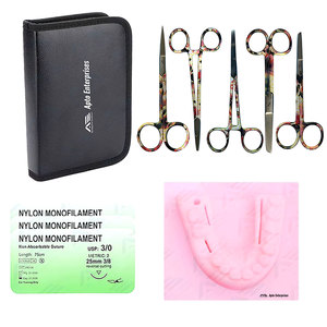 High Quality Skin Like Silicone Suture <b>Kit</b> for Medical Students Dental and Surgical Training with Complete Medic Instruments - Product Image 1