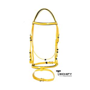 Brida de tachuela de caballo Premium con riendas Brida de doma inglesa para uso ecuestre Accesorios de equitación de cuero de alta calidad - Product Image 1