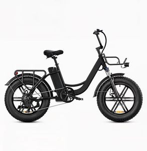 Nuevo modelo de bicicleta eléctrica urbana deportiva para adultos con motor sin escobillas, portaequipajes trasero, batería de litio de 48V 13Ah y neumáticos gruesos de 20 pulgadas. - Product Image 4
