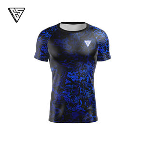 Rashguard d'arts martiaux personnalisé OEM - Impression numérique Spandex/Polyester 220g Manches courtes Vêtement unisexe pour adulte - Product Image 1