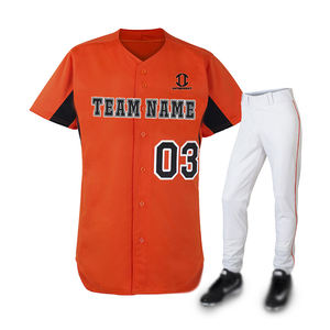 Ensemble de maillot et pantalon de baseball en polyester respirant à séchage rapide avec protection UV, entièrement sublimé, personnalisable directement en usine - Product Image 6