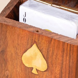 Wood Playing <b>Card</b> <b>Box</b> Customizable Solid Wood Desktop <b>Card</b> Display Stand Personalized Wood Playing <b>Card</b> Holder - Product Image 4