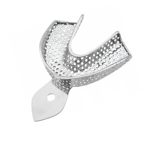 Plateau d'empreinte perforé pour mâchoire inférieure, en acier inoxydable de taille moyenne, instrument chirurgical dentaire pour des empreintes précises - Vente chaude - Product Image 4