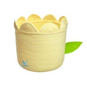 Cesta de Algodón Resistente para Bebé, Hecha a Mano con Cuerda, Cesta de Almacenamiento para Recién Nacidos, Ecológica, Venta al Por Mayor - Product Image 3