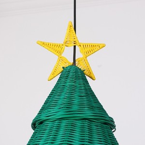 Lampe de Noël en rotin avec étoile LED, éclairage de fêtes écologique, lumières décoratives pour la maison, l'hôtel, fournisseur en gros - Product Image 3
