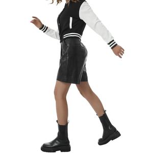 Veste universitaire courte de baseball personnalisable pour femmes, couleur personnalisée de qualité supérieure, veste universitaire en coton, veste universitaire respirante pour l'extérieur - Product Image 3