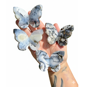 Papillon volant en cristal d'opale dendritique de haute qualité, pierre de guérison, ailes sculptées en 3D, décoration intérieure, grossiste - Product Image 2