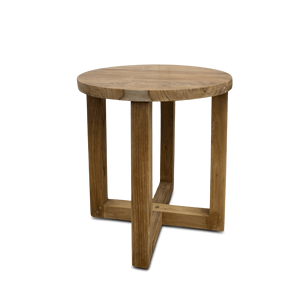 Medium Round Teak Coffee <b>Table</b> <b>Foldable</b> & Inflatable Eco-Friendly Minimalist Modern Design For Living Room - Product Image 1