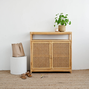 Mueble de Ratán Moderno Directo de Fábrica, Gabinete de Almacenamiento de Múltiples Niveles para Sala de Estar, Hogar, Bar, Hotel, Resort - Product Image 1