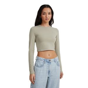 Camisas de Manga Larga para Mujer, Diseño Corto, Elásticas, Ligeras, 180 g/m², Corte Ajustado, Novedad - Product Image 6