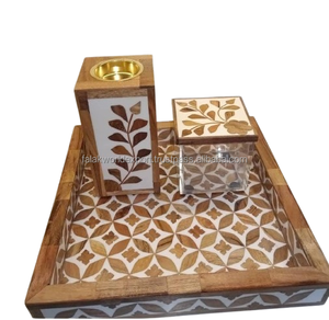 Quemador de incienso con incrustaciones de hueso de madreperla personalizado, juego de puerta trasera para decoración y regalo, incrustaciones de madreperla ecológicas Bakhoor de FWE - Product Image 1