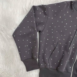 Survêtements d'hiver personnalisés de haute qualité pour hommes, coupe ajustée décontractée, sweat à capuche effet vieilli avec strass, motif uni, vente en gros, 100% coton - Product Image 2