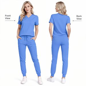 New Fashionable Breathable Worsted Unisex Nursing <b>Scrubs</b> <b>Uniforms</b> for Hospital Use Custom Logo & Design Accessories - Product Image 5
