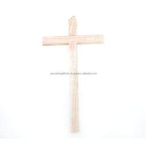 Cruz Lisa colgante de madera con acabado de pulido de madera Natural excelente calidad hecha a mano para Iglesia precio al por mayor - Product Image 2