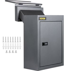 12.5 antipioggia a parete "x 6.3" x "x 16.9" Grey cassetta postale regolabile scivolo cassetta di deposito codice di blocco per lettere chiavi Home Office - Product Image 1