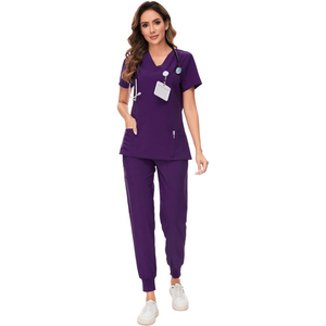 Wholesale Comfortable Breathable Comfortable Womens Scrub <b>Sets</b> Medical Scrub for Nurse Short Sleeve Hospital Uniforms - Product Image 1