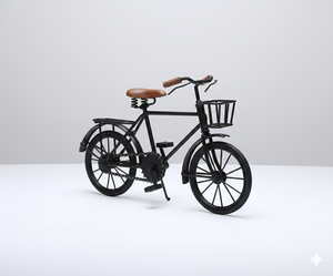 Miniature vintage en fer pour figurine de vélo rétro, technique de soudure, décoration de Noël pour la maison, le bureau, ou comme ornement artisanal - Product Image 2